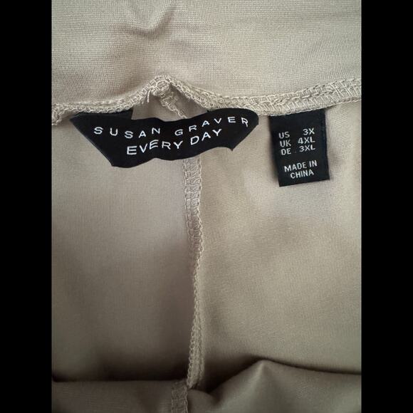 SUSAN‎ GRAVER Everyday Slim Leg Pants Beige Pull On Stretch 3X NWT Comfort - Picture 7 of 9